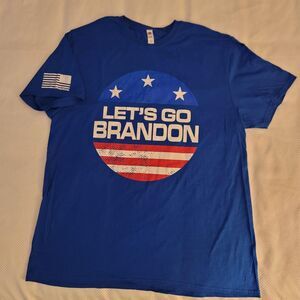 NEW Let's Go Brandon Sz XL Royal Blue 100% Cotton
